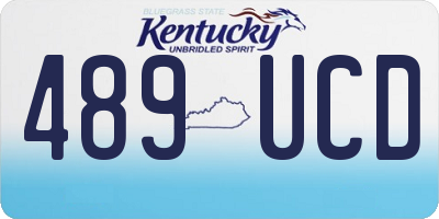 KY license plate 489UCD