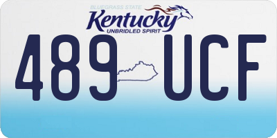 KY license plate 489UCF