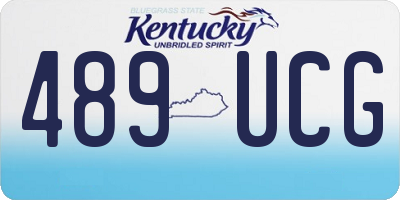KY license plate 489UCG
