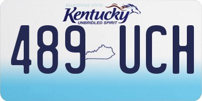 KY license plate 489UCH