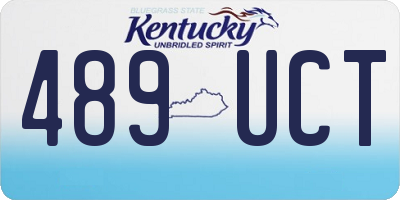 KY license plate 489UCT