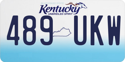 KY license plate 489UKW