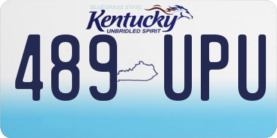 KY license plate 489UPU
