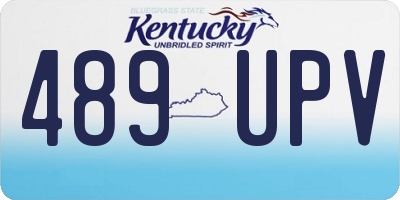 KY license plate 489UPV