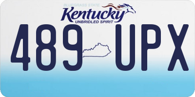 KY license plate 489UPX