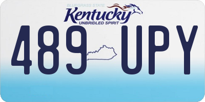 KY license plate 489UPY