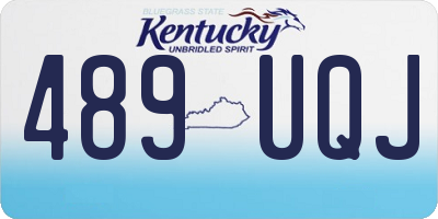 KY license plate 489UQJ