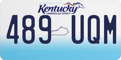 KY license plate 489UQM