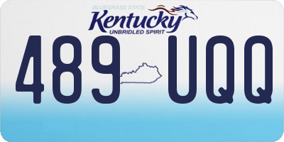 KY license plate 489UQQ