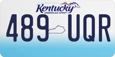 KY license plate 489UQR