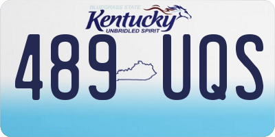 KY license plate 489UQS