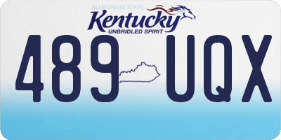 KY license plate 489UQX