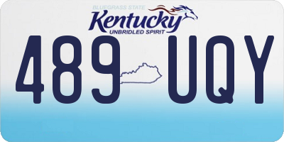 KY license plate 489UQY