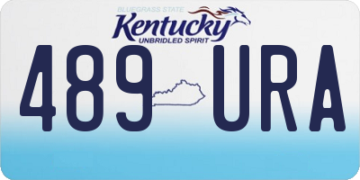 KY license plate 489URA