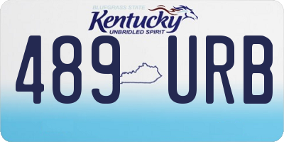 KY license plate 489URB