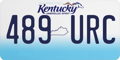 KY license plate 489URC