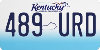 KY license plate 489URD