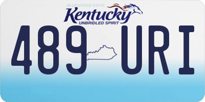 KY license plate 489URI