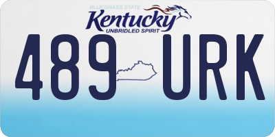 KY license plate 489URK
