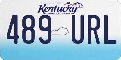 KY license plate 489URL