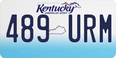KY license plate 489URM