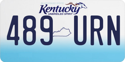 KY license plate 489URN