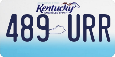 KY license plate 489URR