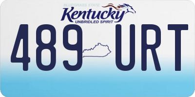 KY license plate 489URT