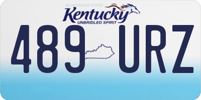 KY license plate 489URZ