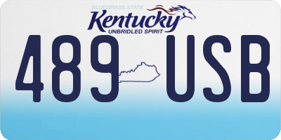 KY license plate 489USB