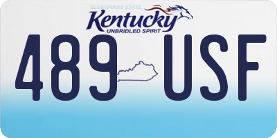 KY license plate 489USF