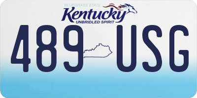 KY license plate 489USG