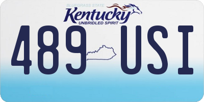 KY license plate 489USI
