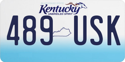 KY license plate 489USK
