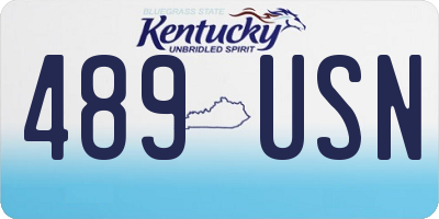 KY license plate 489USN