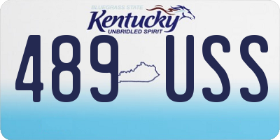 KY license plate 489USS