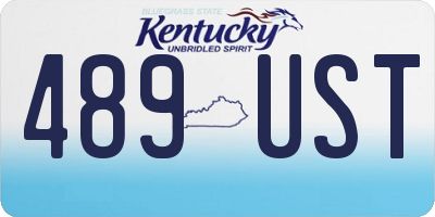 KY license plate 489UST