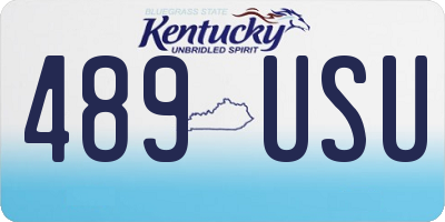 KY license plate 489USU