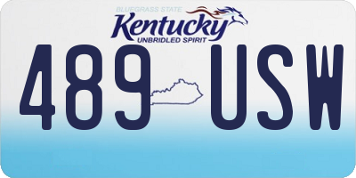KY license plate 489USW