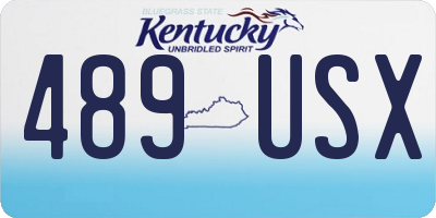 KY license plate 489USX