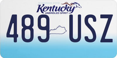 KY license plate 489USZ