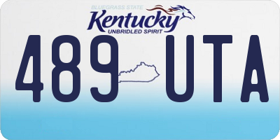 KY license plate 489UTA