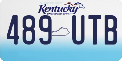 KY license plate 489UTB
