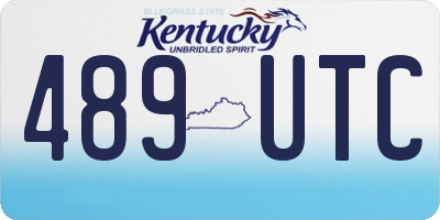 KY license plate 489UTC
