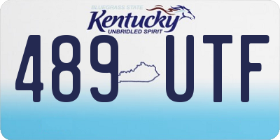 KY license plate 489UTF