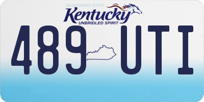 KY license plate 489UTI