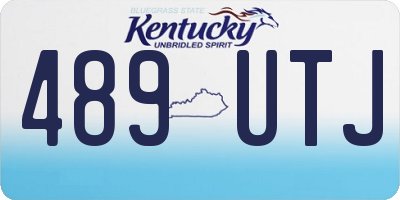 KY license plate 489UTJ