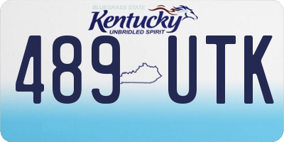 KY license plate 489UTK