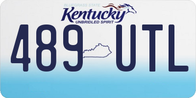 KY license plate 489UTL