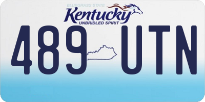 KY license plate 489UTN